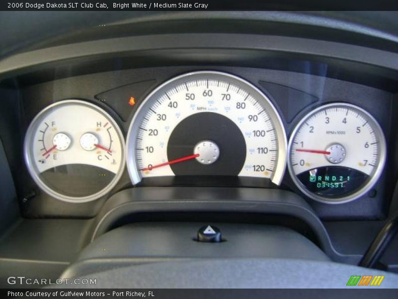 Bright White / Medium Slate Gray 2006 Dodge Dakota SLT Club Cab