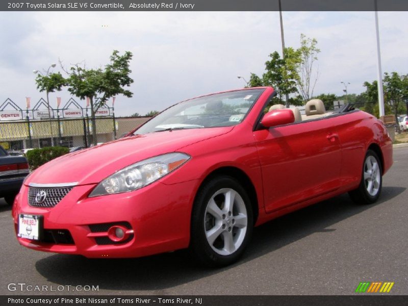 Absolutely Red / Ivory 2007 Toyota Solara SLE V6 Convertible