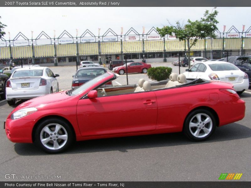 Absolutely Red / Ivory 2007 Toyota Solara SLE V6 Convertible