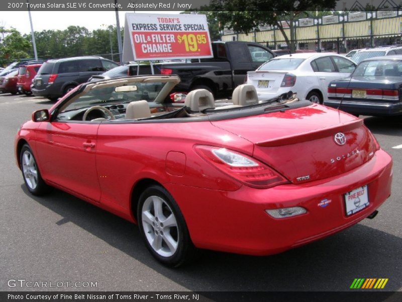 Absolutely Red / Ivory 2007 Toyota Solara SLE V6 Convertible