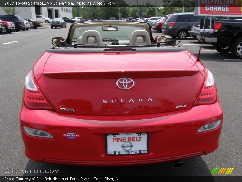 Absolutely Red / Ivory 2007 Toyota Solara SLE V6 Convertible