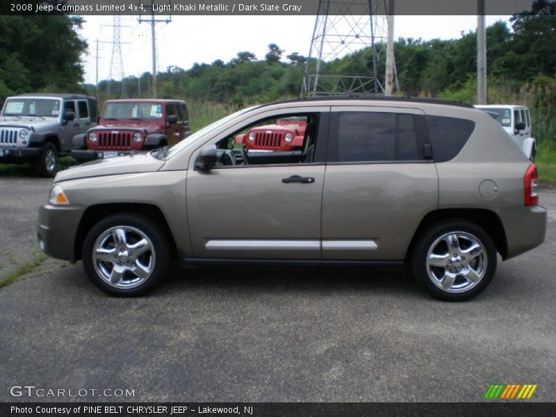 Light Khaki Metallic / Dark Slate Gray 2008 Jeep Compass Limited 4x4