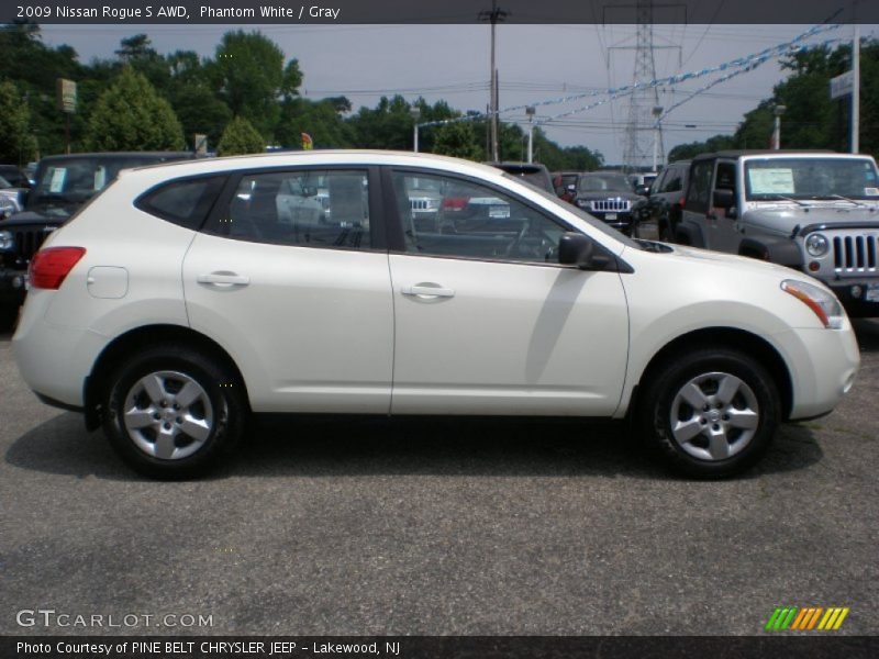 Phantom White / Gray 2009 Nissan Rogue S AWD