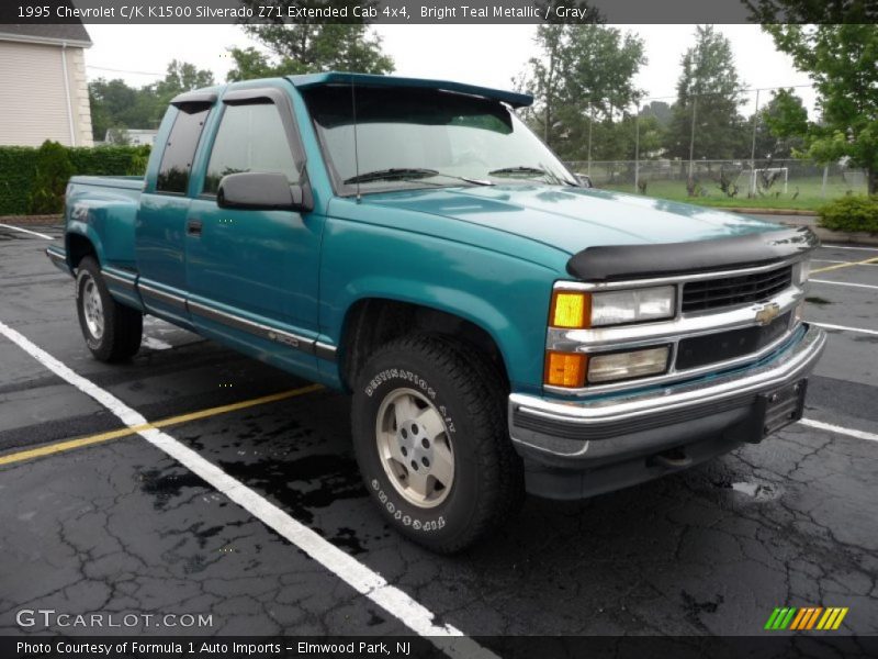 Bright Teal Metallic / Gray 1995 Chevrolet C/K K1500 Silverado Z71 Extended Cab 4x4
