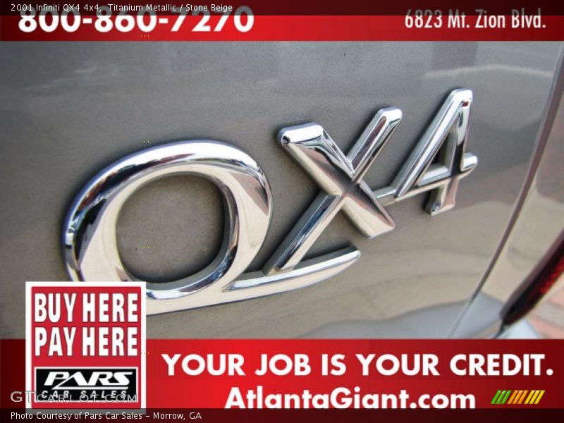 Titanium Metallic / Stone Beige 2001 Infiniti QX4 4x4