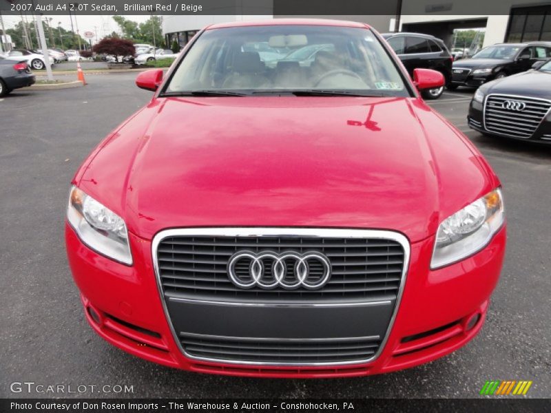 Brilliant Red / Beige 2007 Audi A4 2.0T Sedan