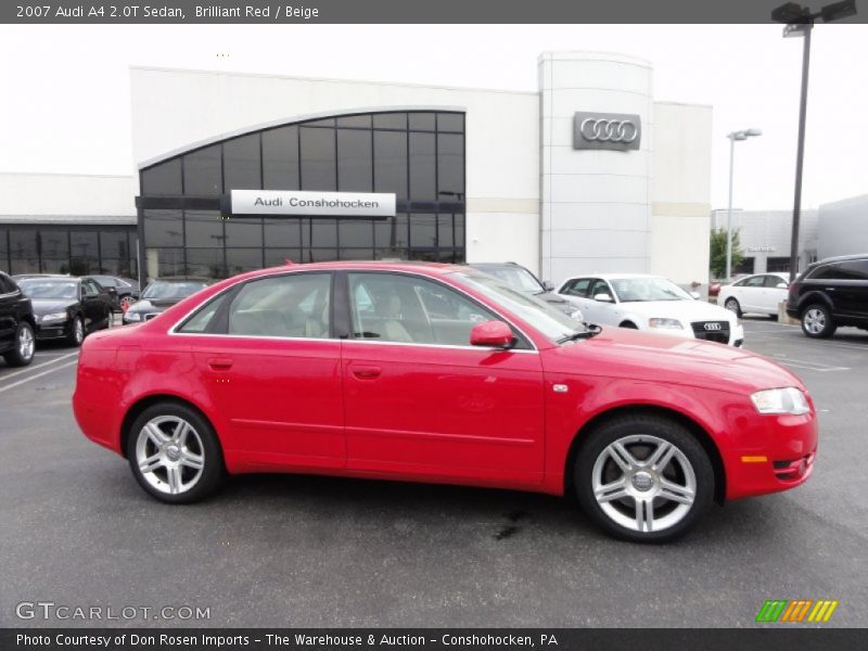 Brilliant Red / Beige 2007 Audi A4 2.0T Sedan