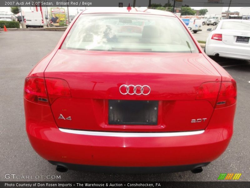 Brilliant Red / Beige 2007 Audi A4 2.0T Sedan
