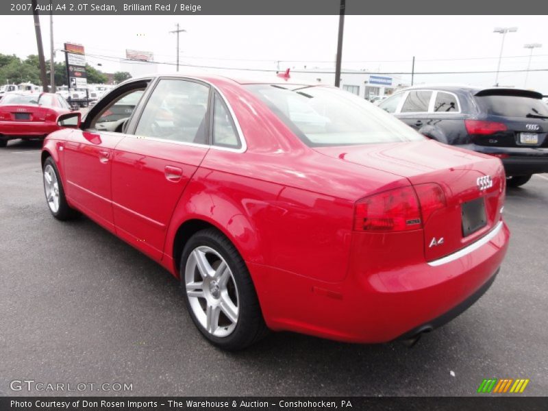 Brilliant Red / Beige 2007 Audi A4 2.0T Sedan