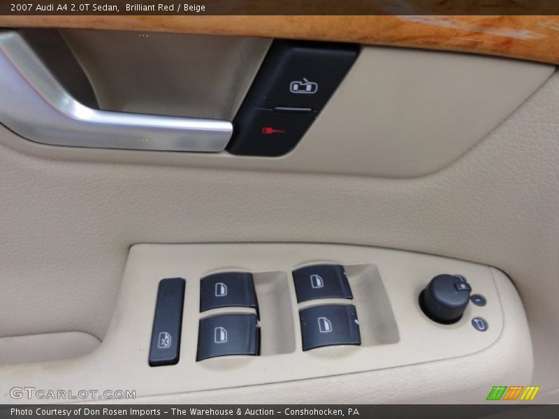Brilliant Red / Beige 2007 Audi A4 2.0T Sedan
