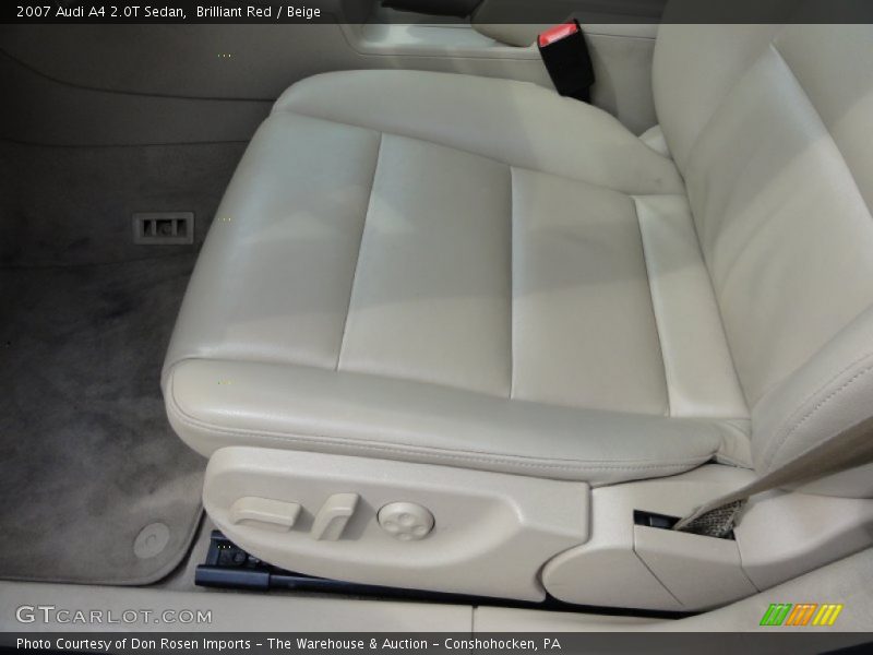 Brilliant Red / Beige 2007 Audi A4 2.0T Sedan