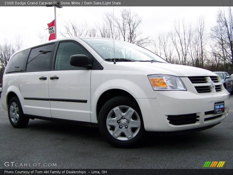 Stone White / Dark Slate/Light Shale 2008 Dodge Grand Caravan SE