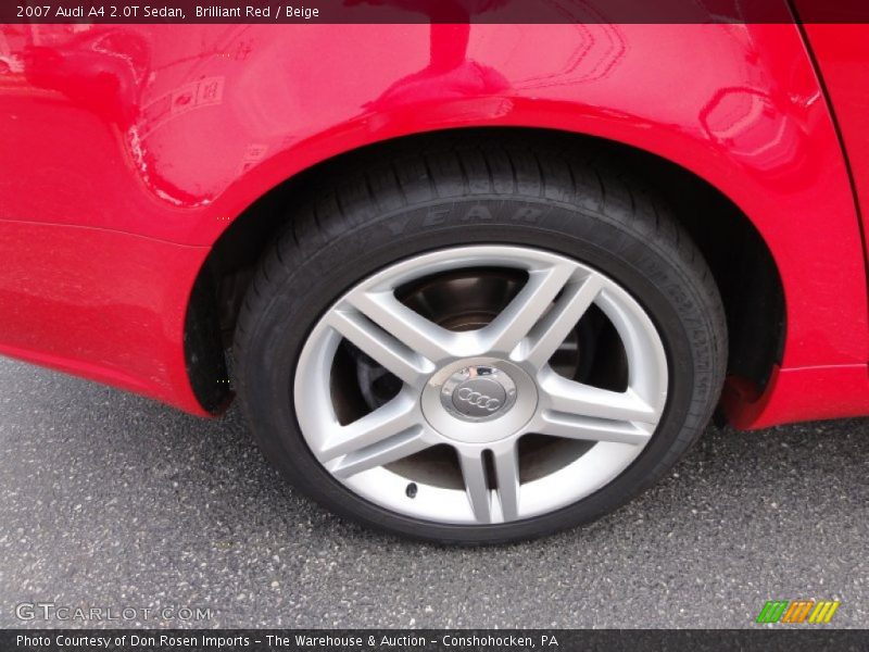Brilliant Red / Beige 2007 Audi A4 2.0T Sedan