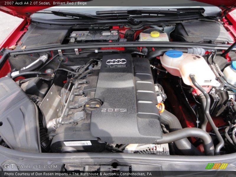 Brilliant Red / Beige 2007 Audi A4 2.0T Sedan