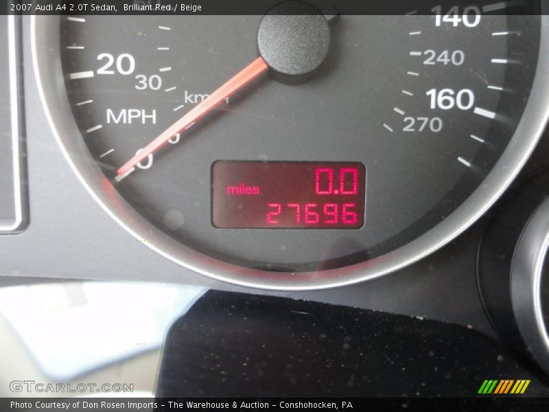 Brilliant Red / Beige 2007 Audi A4 2.0T Sedan