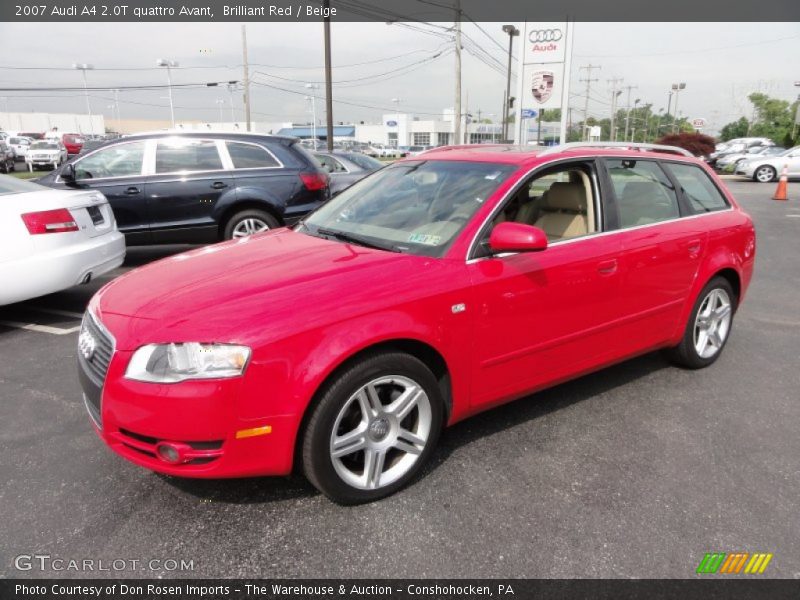 Brilliant Red / Beige 2007 Audi A4 2.0T quattro Avant