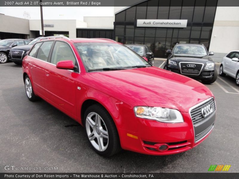 Brilliant Red / Beige 2007 Audi A4 2.0T quattro Avant