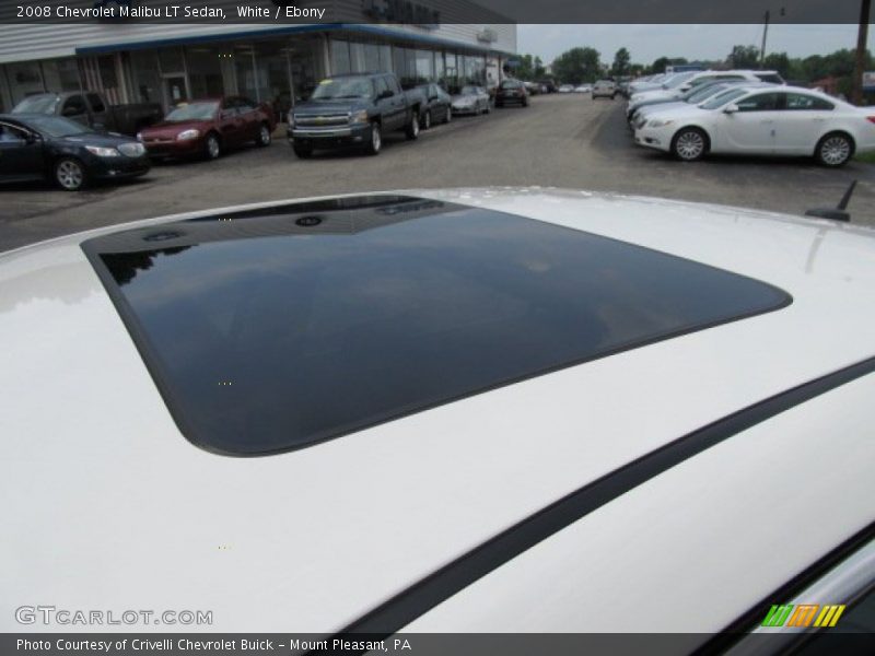 White / Ebony 2008 Chevrolet Malibu LT Sedan