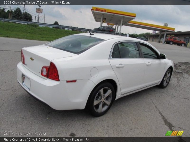 White / Ebony 2008 Chevrolet Malibu LT Sedan