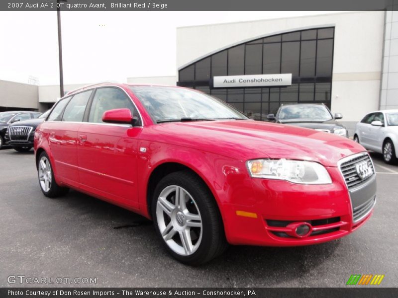 Brilliant Red / Beige 2007 Audi A4 2.0T quattro Avant