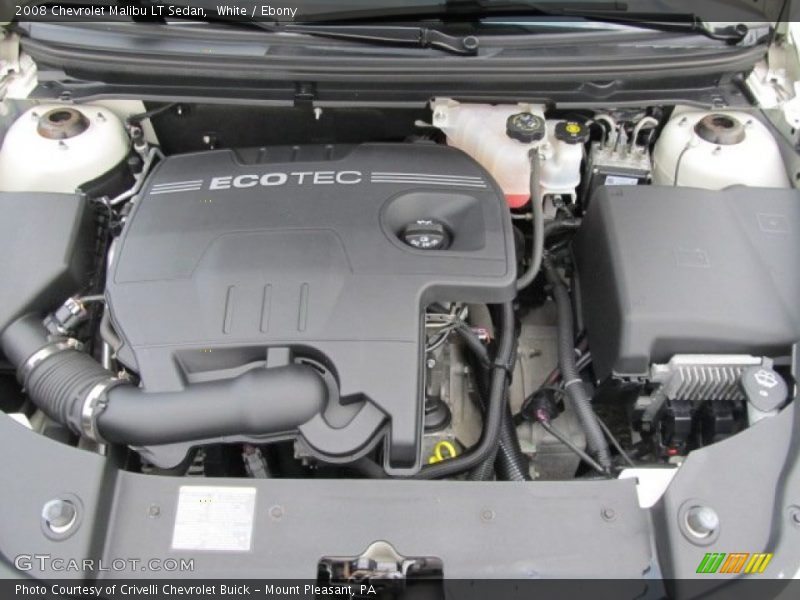 White / Ebony 2008 Chevrolet Malibu LT Sedan