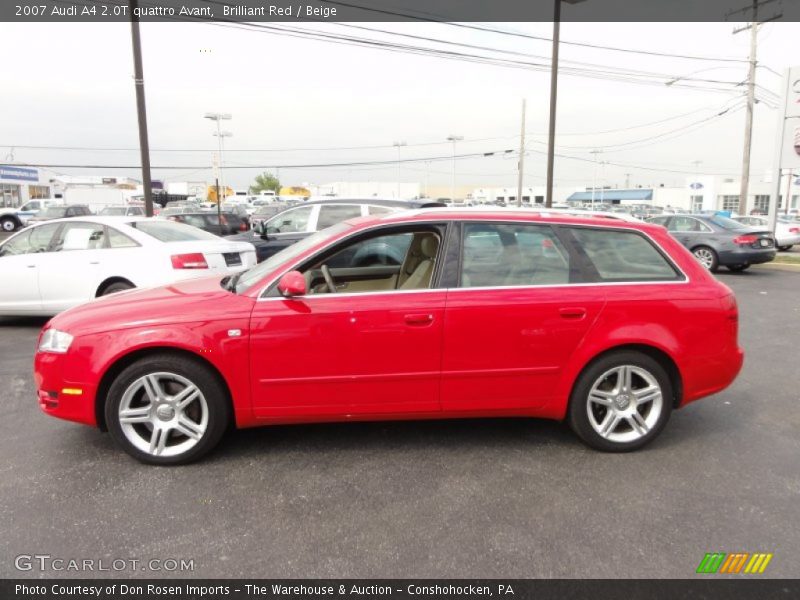 Brilliant Red / Beige 2007 Audi A4 2.0T quattro Avant