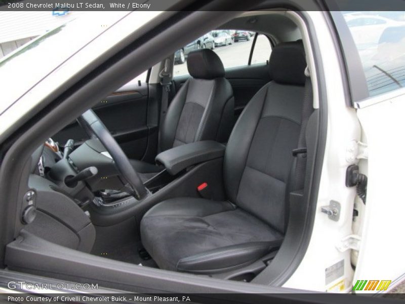 White / Ebony 2008 Chevrolet Malibu LT Sedan