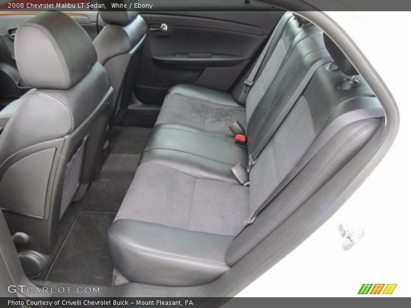 White / Ebony 2008 Chevrolet Malibu LT Sedan