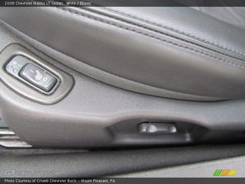 White / Ebony 2008 Chevrolet Malibu LT Sedan