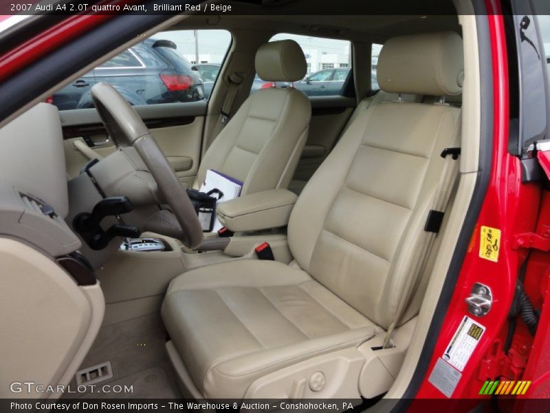 Brilliant Red / Beige 2007 Audi A4 2.0T quattro Avant