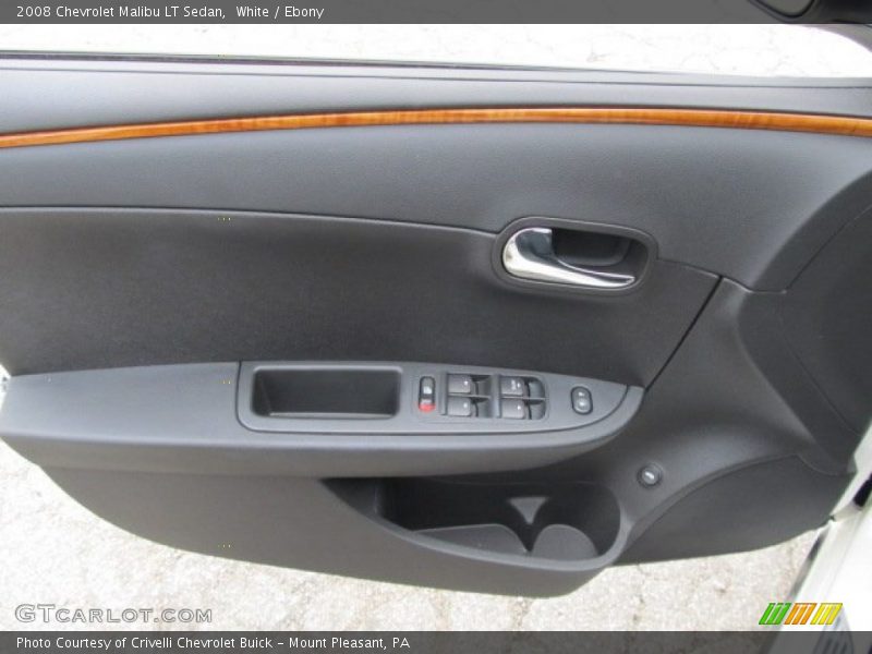 White / Ebony 2008 Chevrolet Malibu LT Sedan