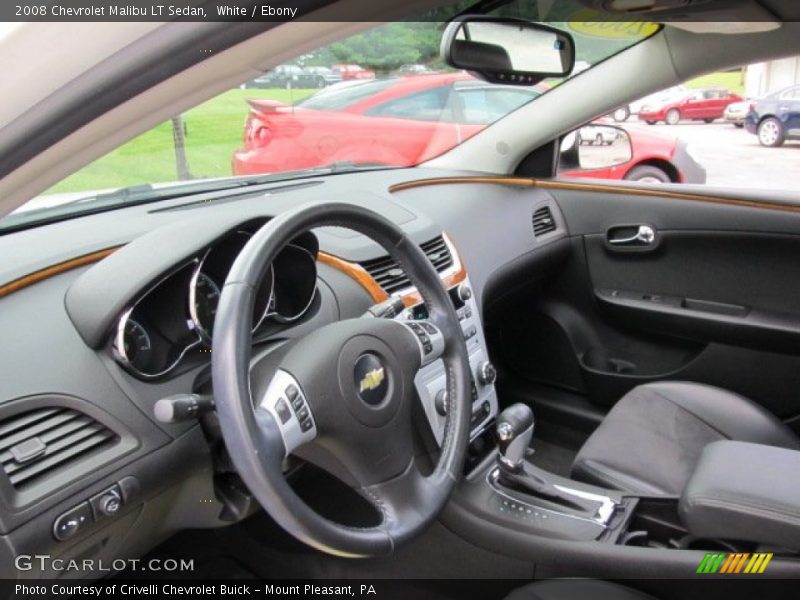 White / Ebony 2008 Chevrolet Malibu LT Sedan