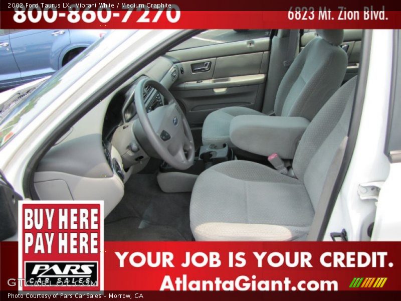 Vibrant White / Medium Graphite 2002 Ford Taurus LX