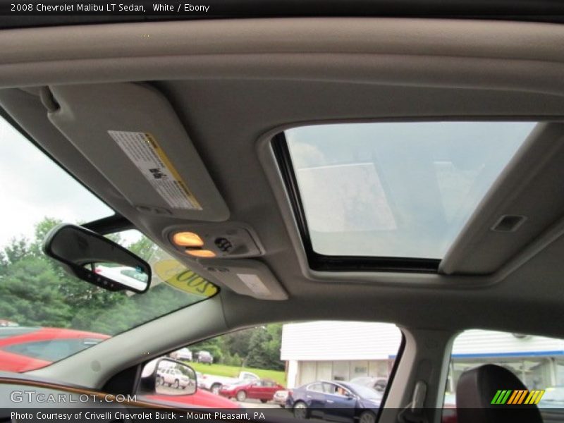 White / Ebony 2008 Chevrolet Malibu LT Sedan