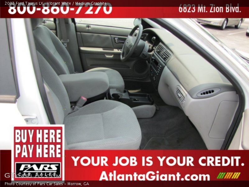 Vibrant White / Medium Graphite 2002 Ford Taurus LX
