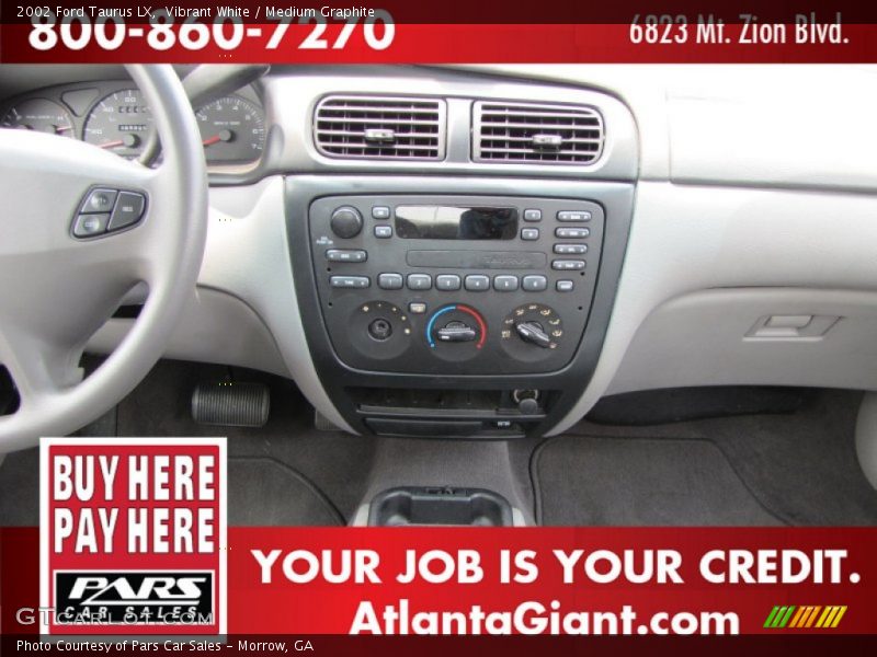 Vibrant White / Medium Graphite 2002 Ford Taurus LX