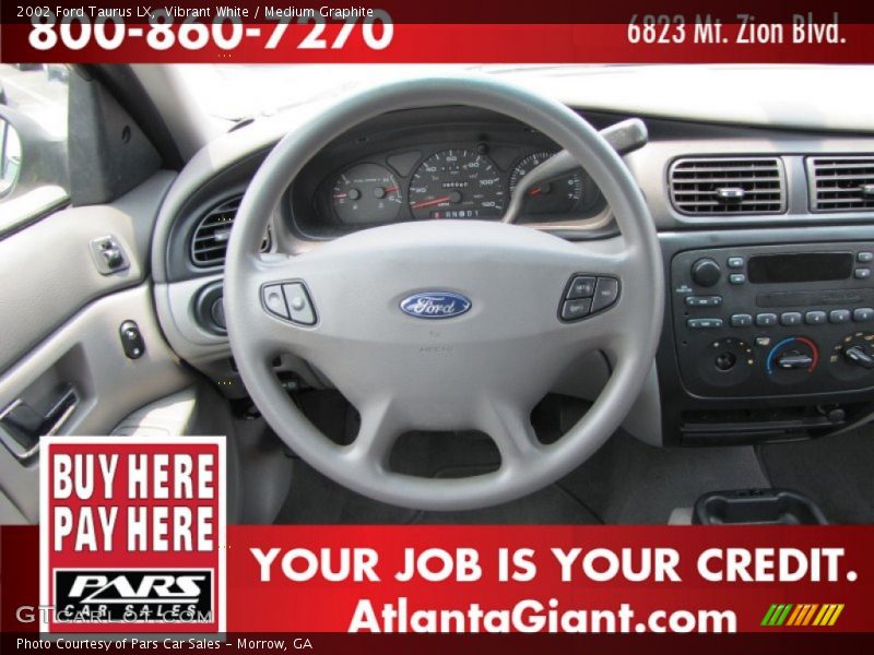 Vibrant White / Medium Graphite 2002 Ford Taurus LX