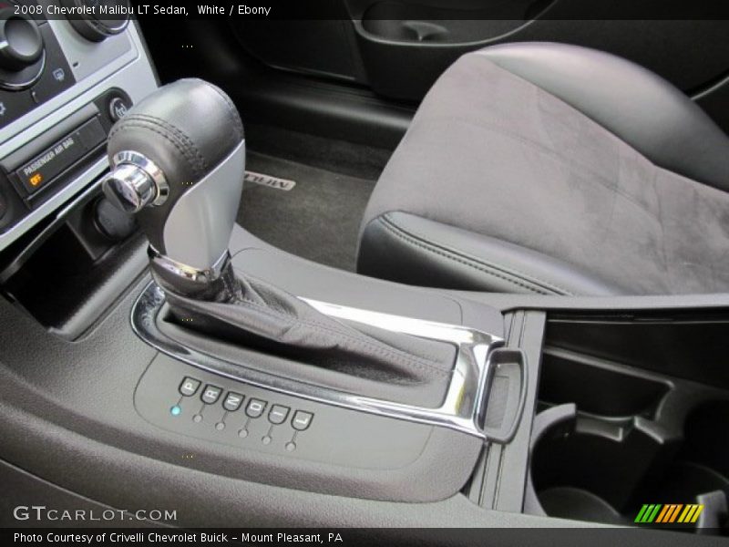 White / Ebony 2008 Chevrolet Malibu LT Sedan