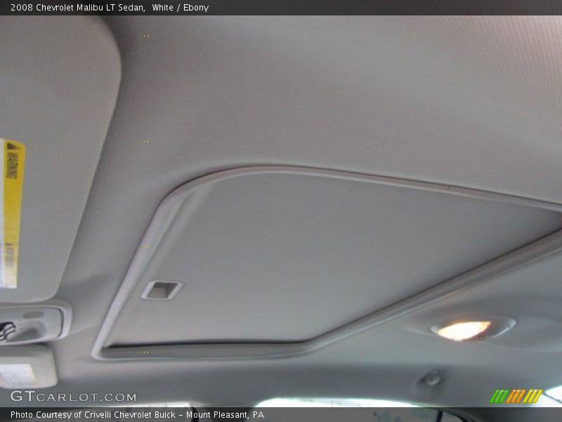 White / Ebony 2008 Chevrolet Malibu LT Sedan