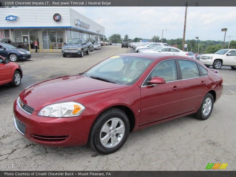 Red Jewel Tintcoat / Neutral Beige 2008 Chevrolet Impala LT