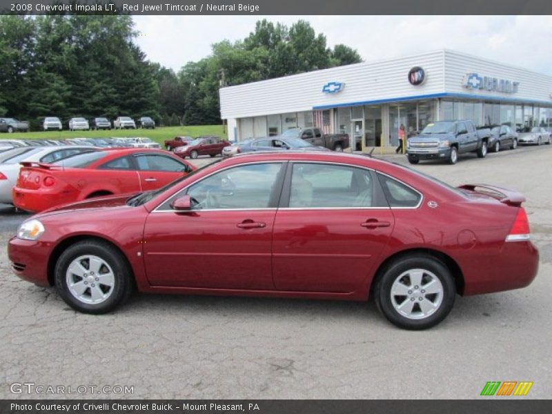 Red Jewel Tintcoat / Neutral Beige 2008 Chevrolet Impala LT