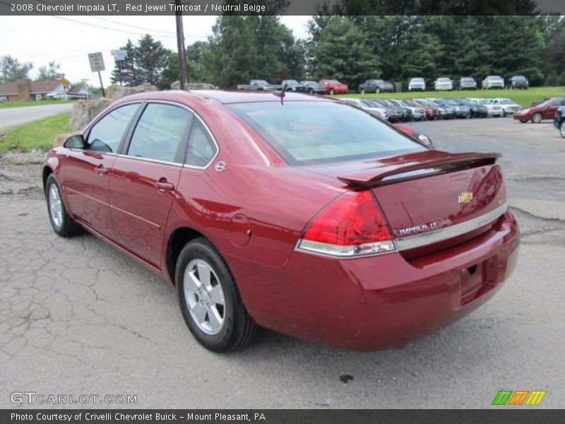 Red Jewel Tintcoat / Neutral Beige 2008 Chevrolet Impala LT