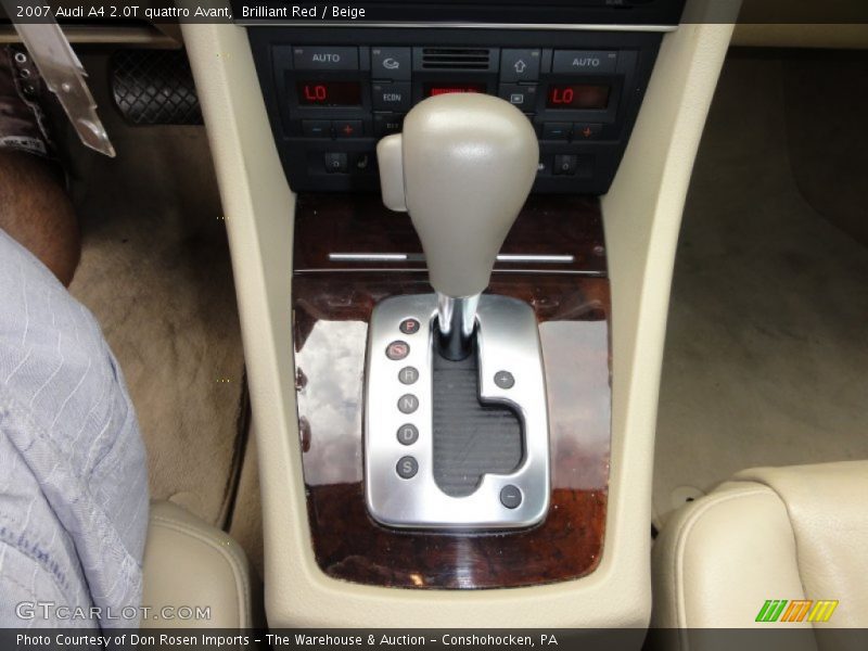 2007 A4 2.0T quattro Avant 6 Speed Tiptronic Automatic Shifter