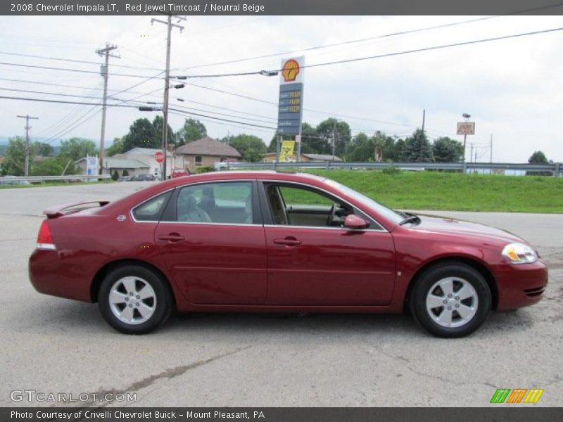 Red Jewel Tintcoat / Neutral Beige 2008 Chevrolet Impala LT