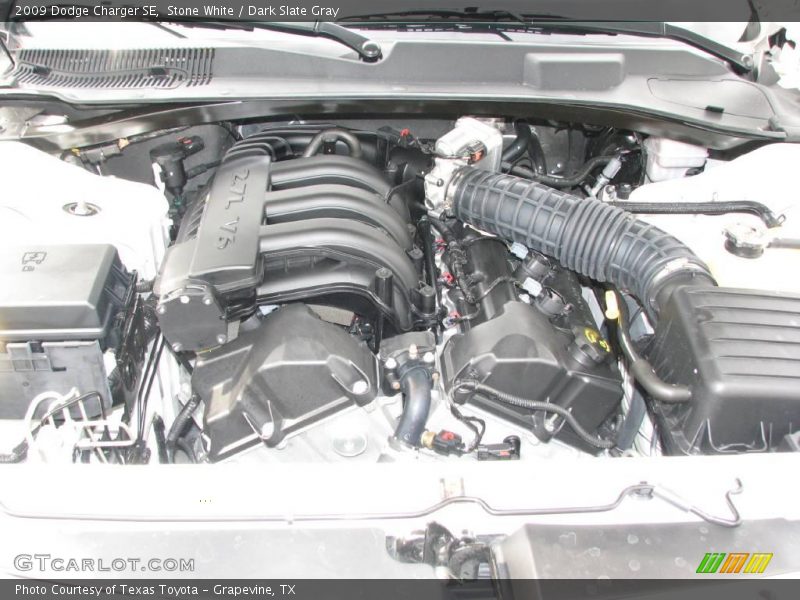 Stone White / Dark Slate Gray 2009 Dodge Charger SE