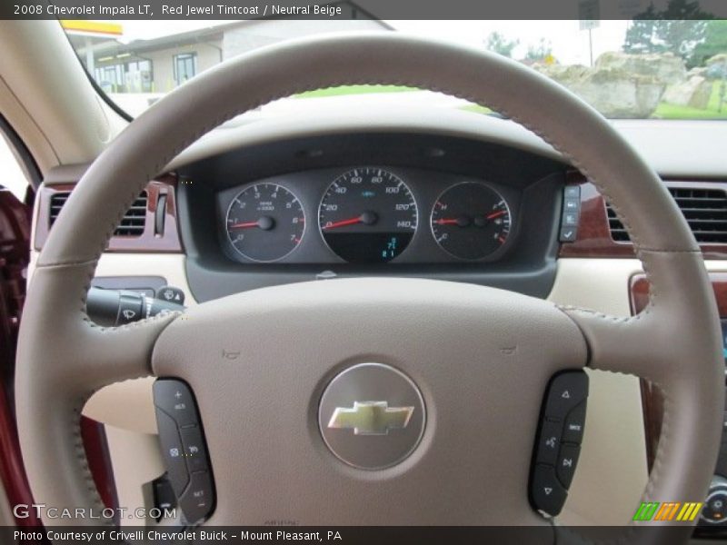 Red Jewel Tintcoat / Neutral Beige 2008 Chevrolet Impala LT