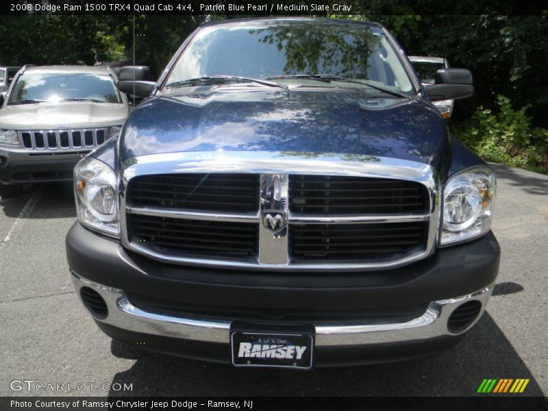Patriot Blue Pearl / Medium Slate Gray 2008 Dodge Ram 1500 TRX4 Quad Cab 4x4