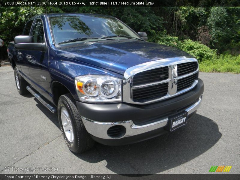 Patriot Blue Pearl / Medium Slate Gray 2008 Dodge Ram 1500 TRX4 Quad Cab 4x4