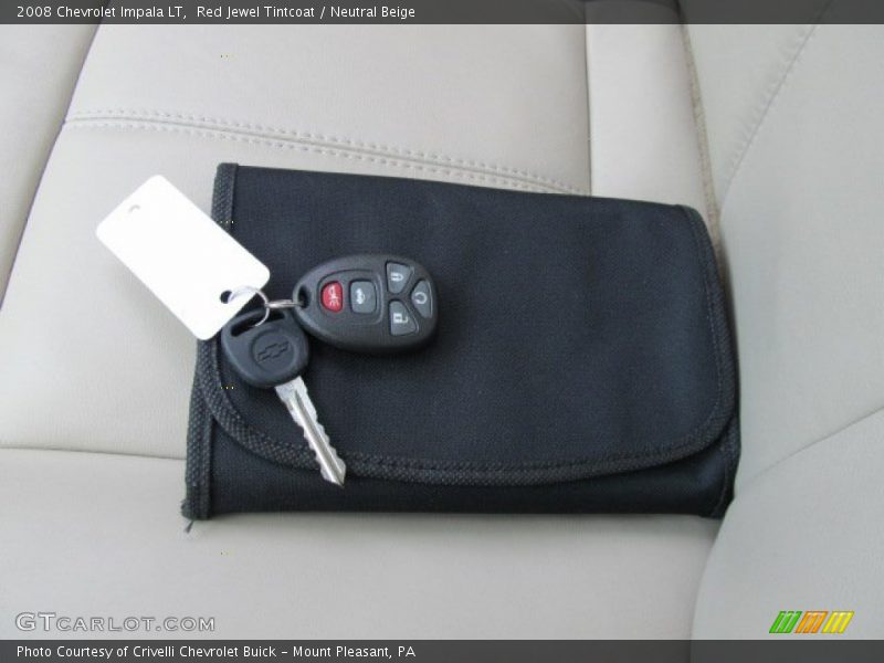 Red Jewel Tintcoat / Neutral Beige 2008 Chevrolet Impala LT
