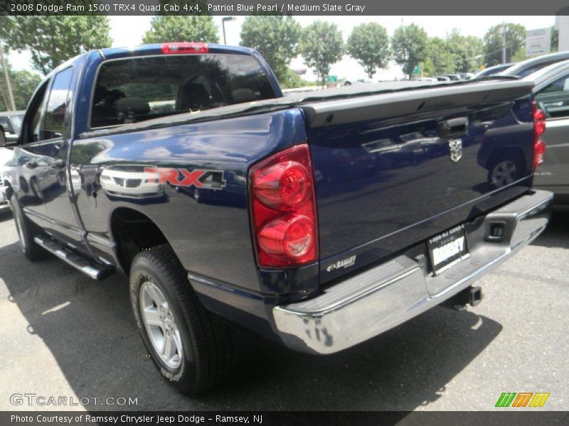Patriot Blue Pearl / Medium Slate Gray 2008 Dodge Ram 1500 TRX4 Quad Cab 4x4
